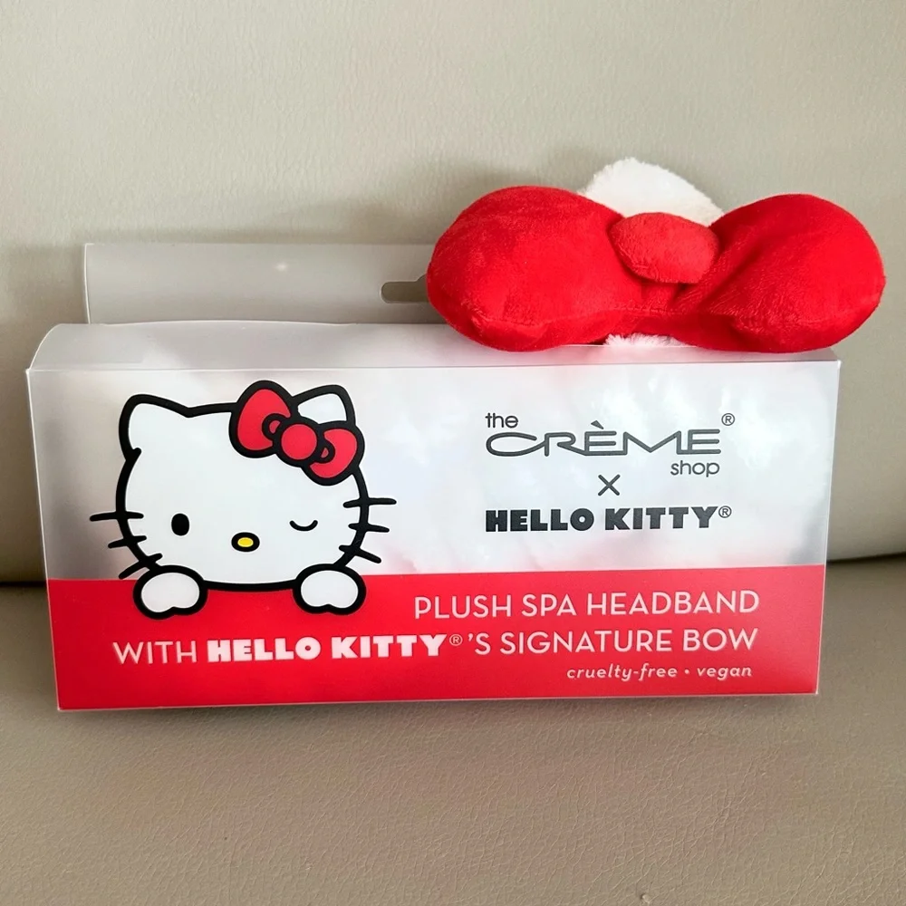 Hello Kitty Plush Spa Red Bow Headband